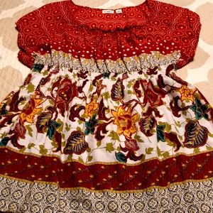 Cato Bohemian Peasant Womens Top/Shirt